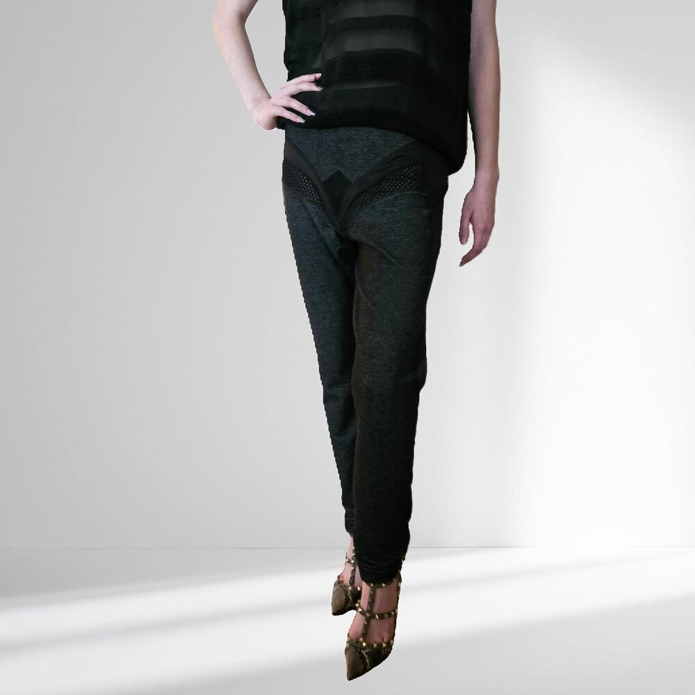 MICHI Charcoal Mesh Leggings with Structured Top🍁 Made in Canada